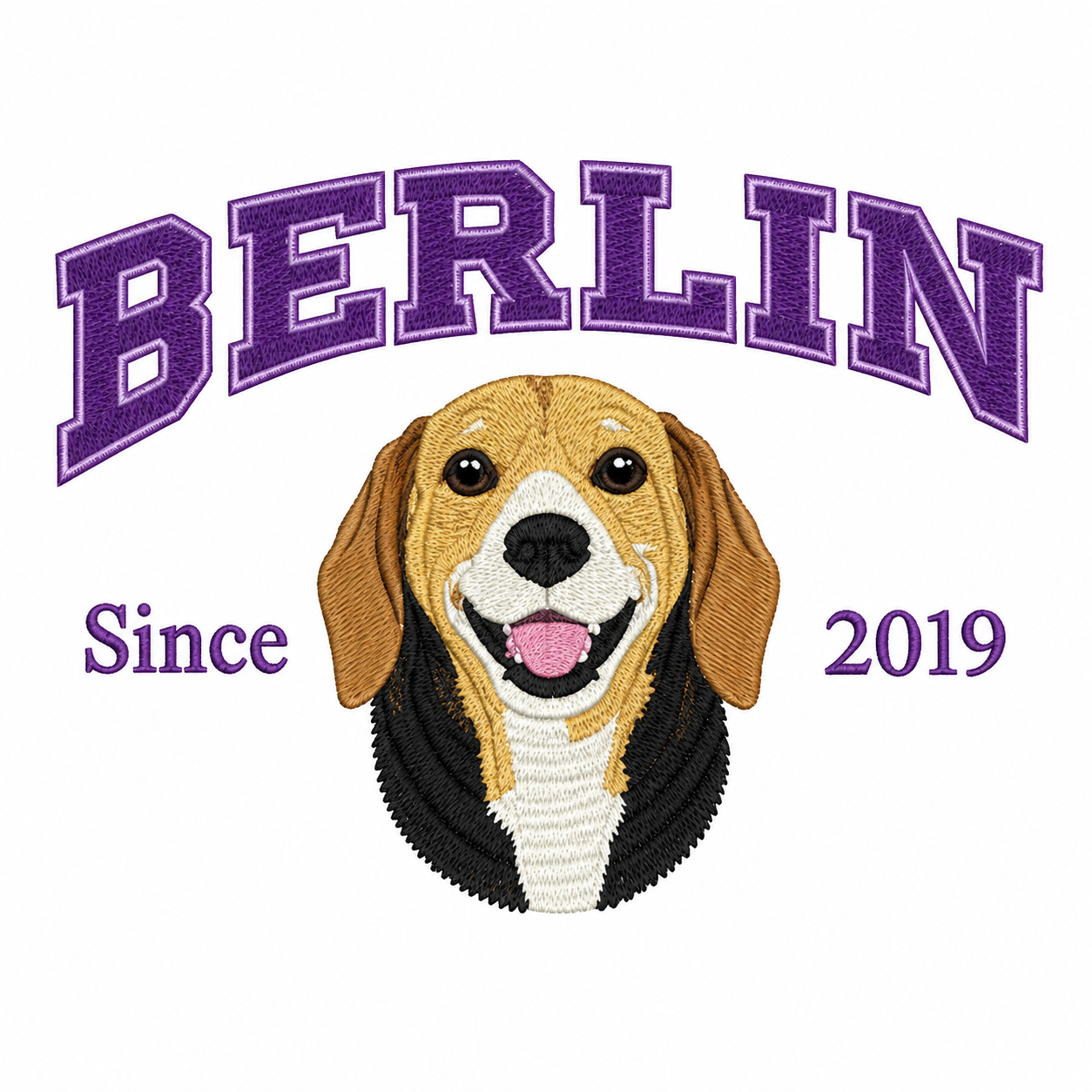 🐾 College con bordado hiper-realista 🧵